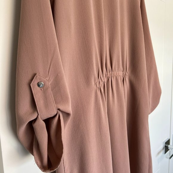 Light Mauve Slouchy Long Blazer Jacket - Picture 4 of 4
